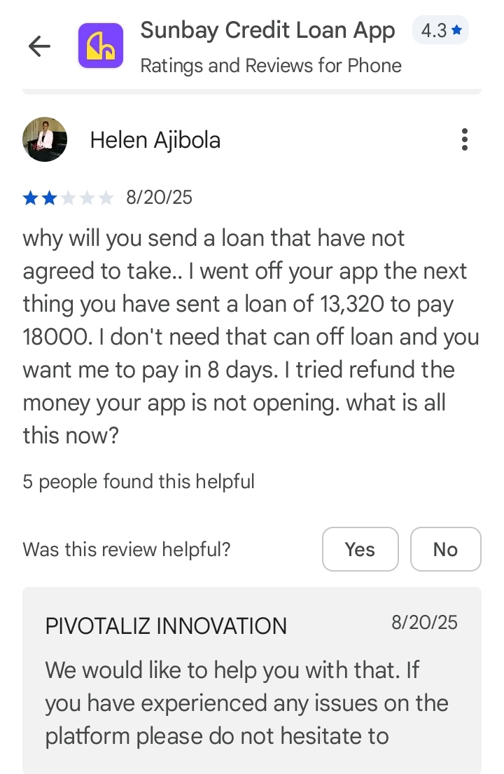Negative review/ users complaint 
