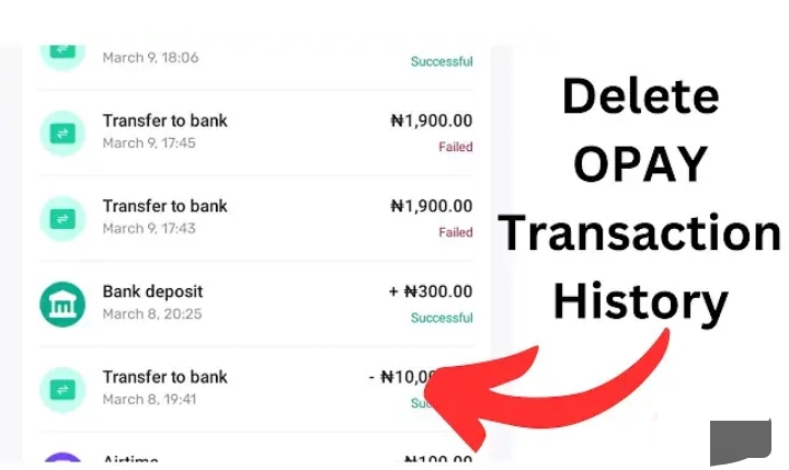 Opay Transaction History
