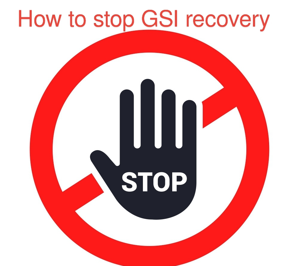 How to stop GSI recovery