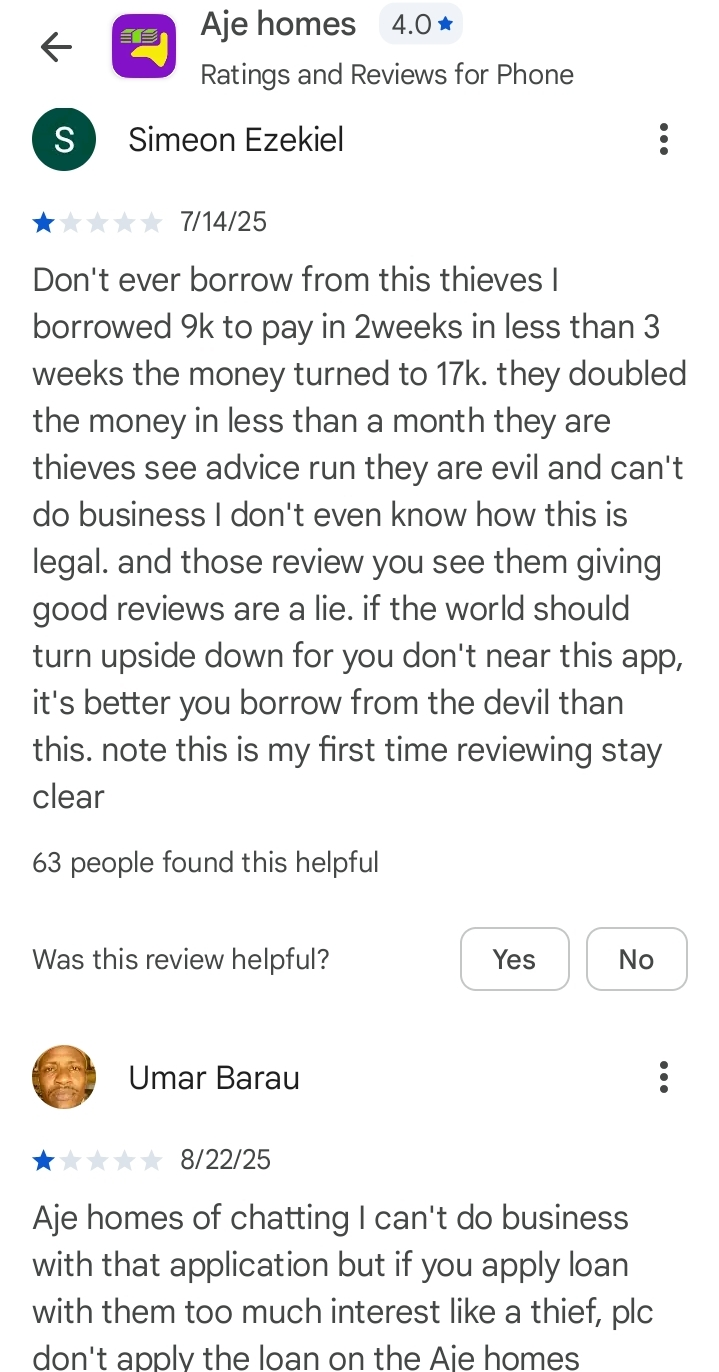 Aje Homes Loan Review
